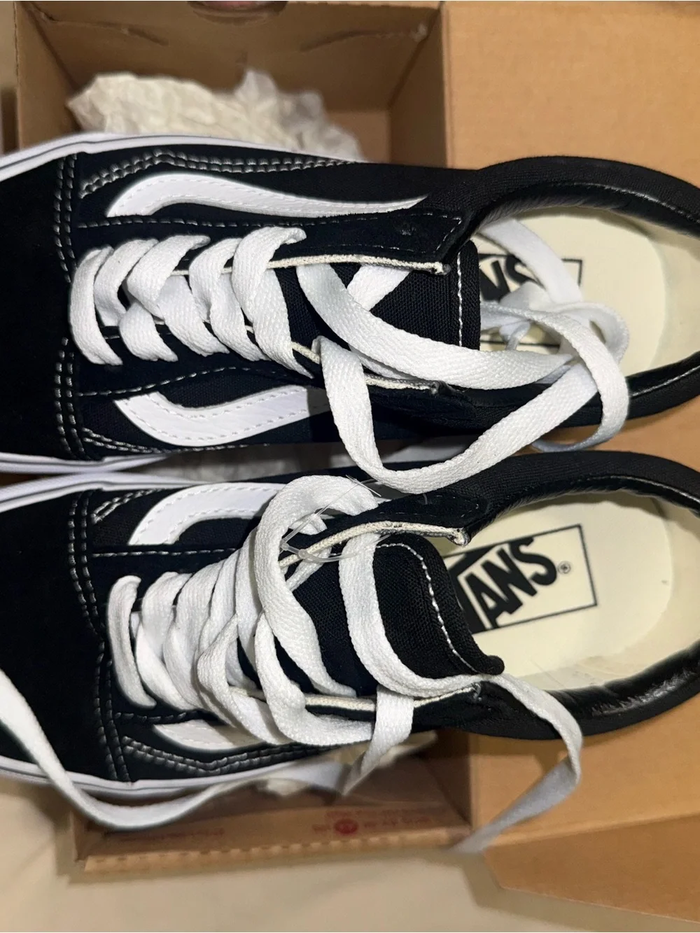 Vans Black and White Low-Top Skate Sneakers